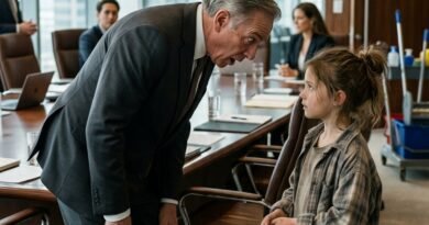 La niña irrumpió en la sala de juntas, pero el macabro secreto en su cubeta de limpieza mandó al director directo al infierno