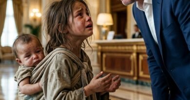La niña entró al hotel de lujo suplicando por un pedazo de pan, pero el secreto de su hermanita hizo llorar al dueño millonario