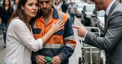 Se burlaron de su uniforme de basurero frente a su esposa, pero el secreto que él ocultaba los dejó en la calle
